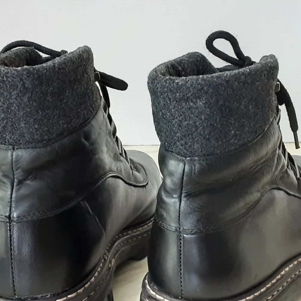 BLONDO Mens 2 Tone Leather Lace Up Insulated Waterproof Combat Ankle Boots Sz 12
